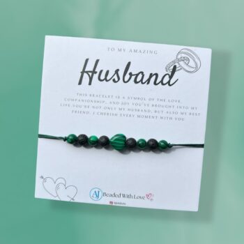Malachite Heart Adjustable Husband Bracelet